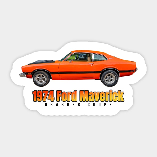 1974 Ford Maverick Grabber Coupe Sticker by Gestalt Imagery